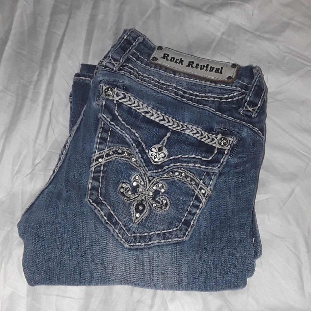 Women's boot cut rock revival jeans