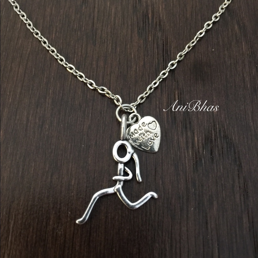 Love To Run Charm Necklace