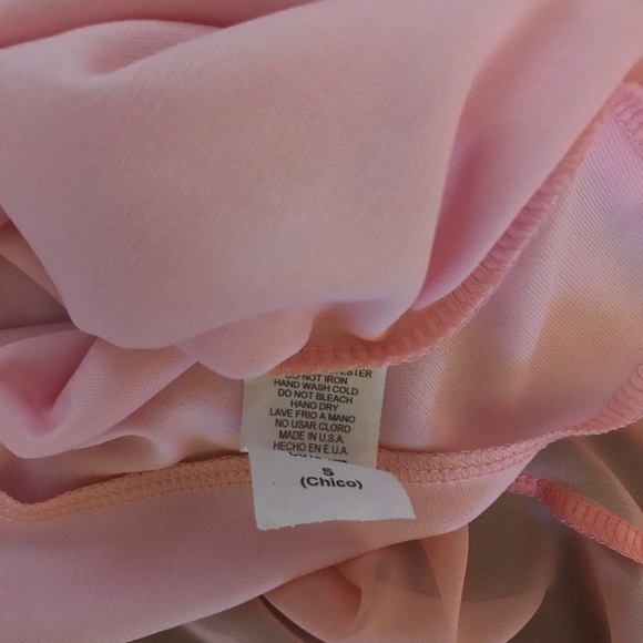 Peach Cold Shoulder Dress - Picture 3 of 3