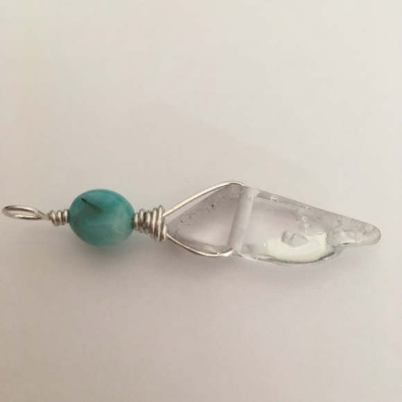 Raw Crystal Amazonite Pendant ✨ - Picture 3 of 5