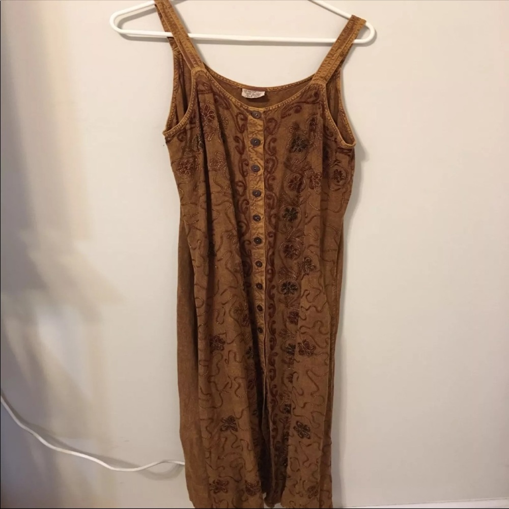 Long gold dress