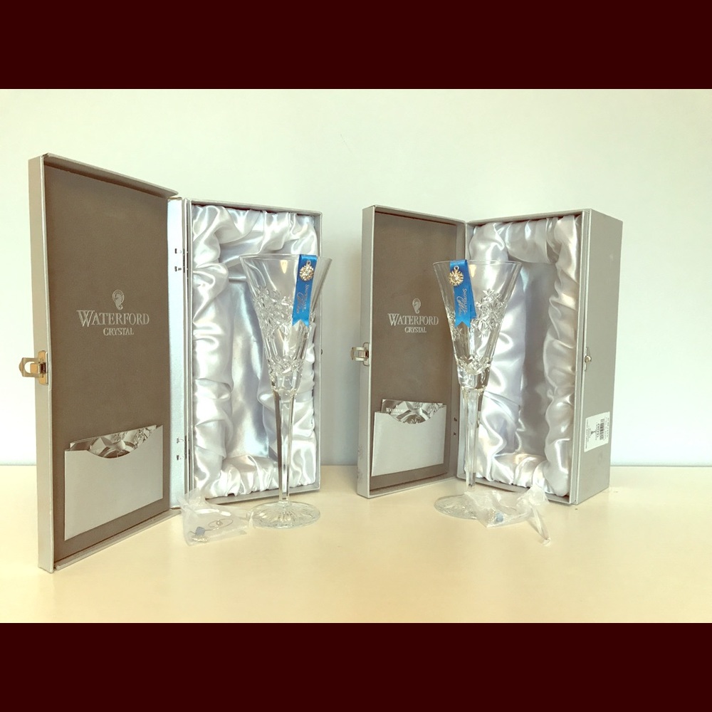 Waterford Snowflake Wishes Goodwill Flutes
