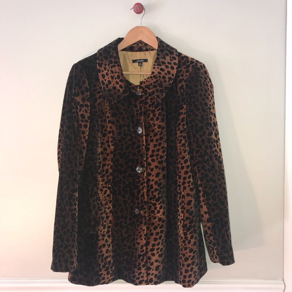 Velvet Leopard Blazer. Runs small.