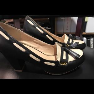 Black/Cream Pumps, Size 7