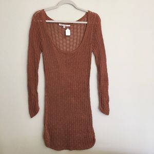 Erica Tanov Alpaca Wool Cable Stitch Sweater Dress