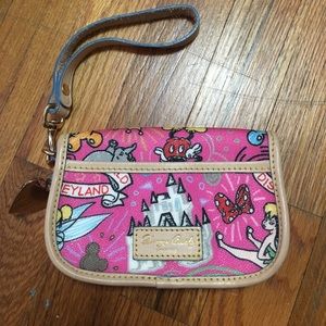 DOONEY & BOURKE pink Walt Disneyland wristlet