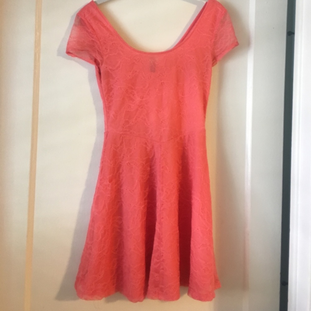 DIVIDED BY H&M Coral Lace Skater Dress