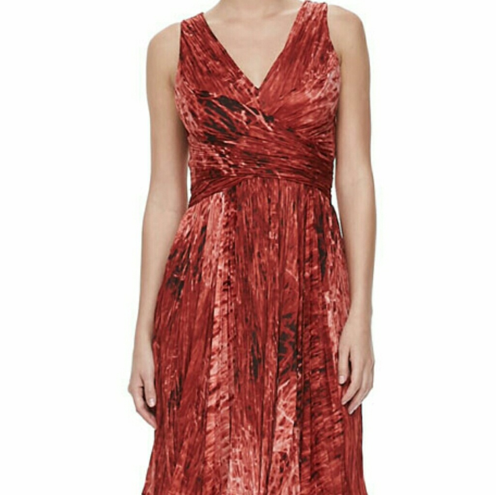 Halston heritage pleated dress