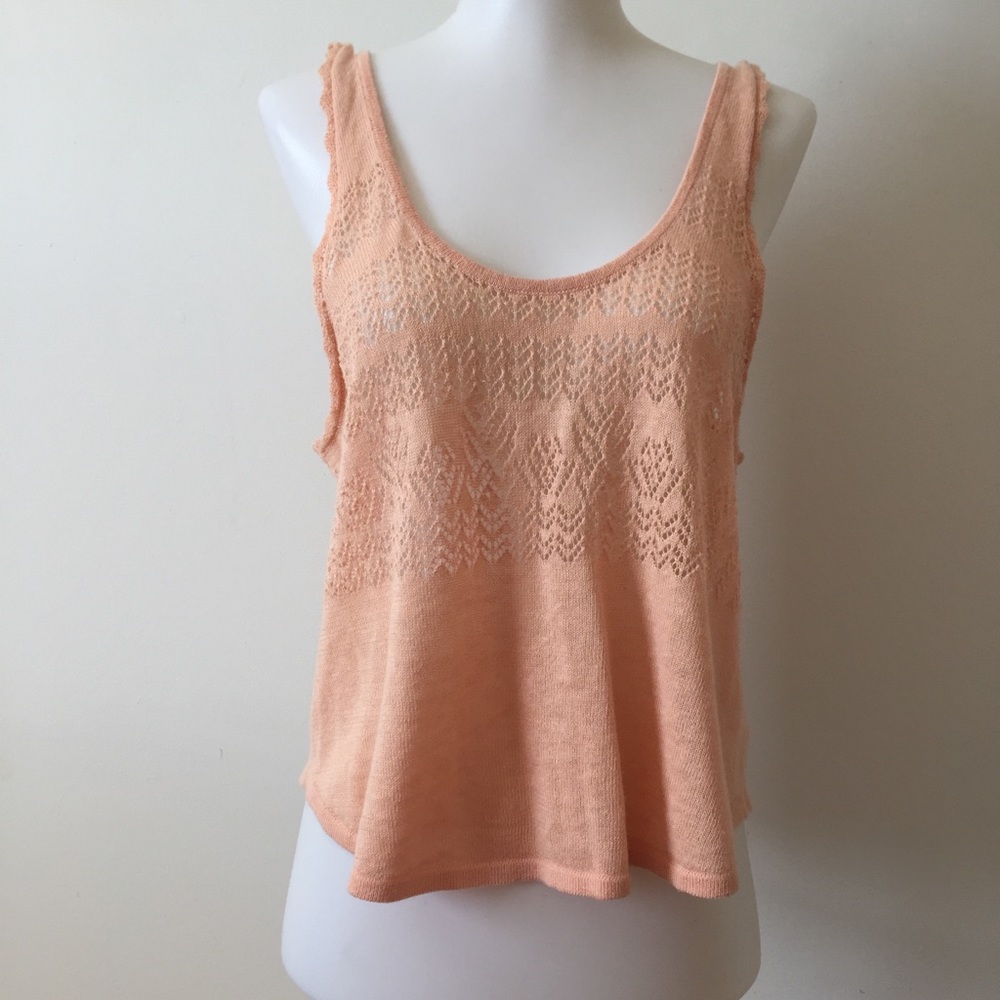 {American Eagle} Pointelle Sweater Tank | Nude | S