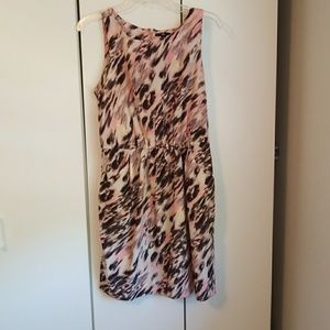 Mini multicolor dress, cute with thin black belt