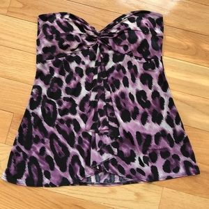 Sleeveless leopard print top