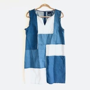 Nanette by Nanette Lepore patchwork denim dress