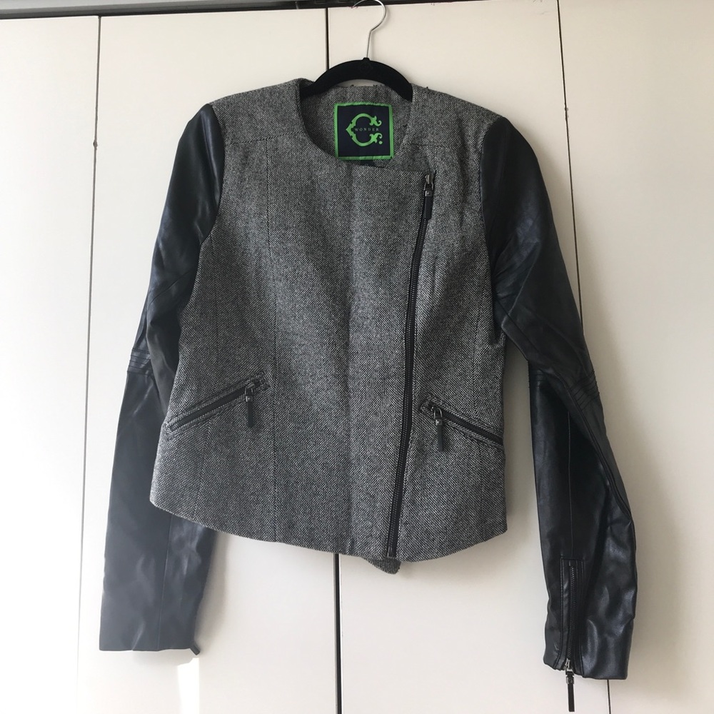 C. Wonder - Leather and Tweed Jacket