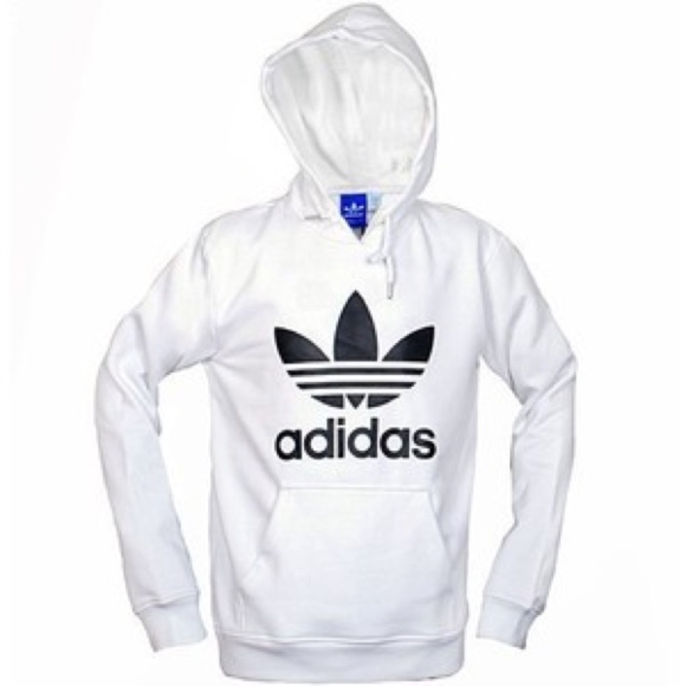 Adidas Originals White Trefoil Hoodie