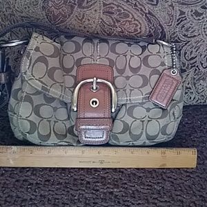 Brown signature coach bag
