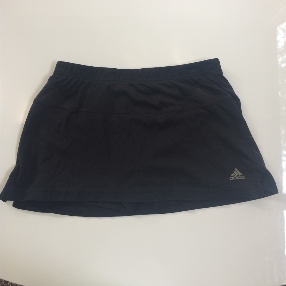 Black adidas tennis skirt