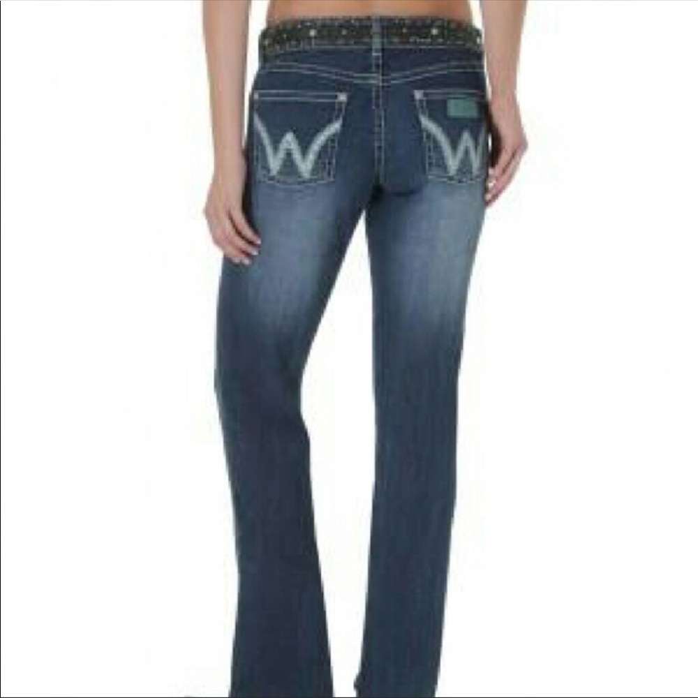 Wrangler rock 47 distressed denim jeans