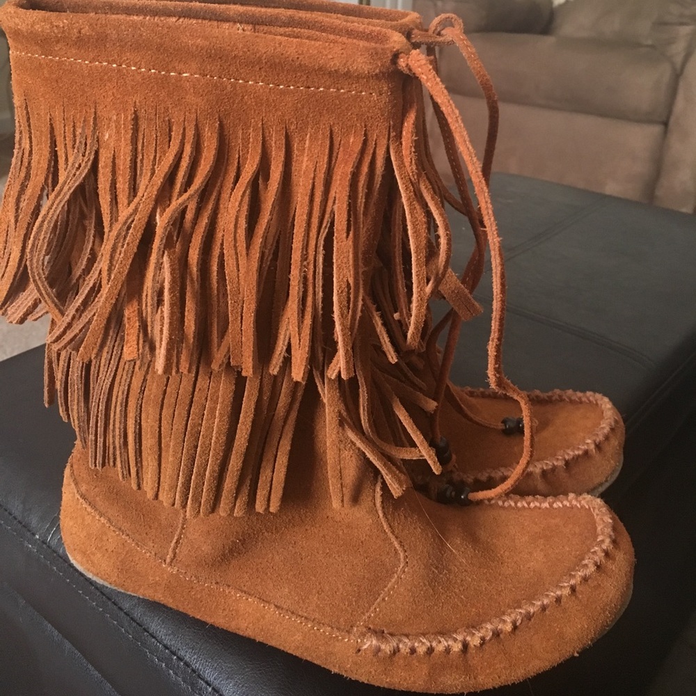 Minnetonka Fringe Boots