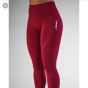 Gymshark seamless leggings beet red full length