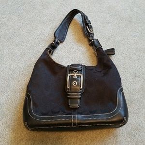 Black coach shoulder bag