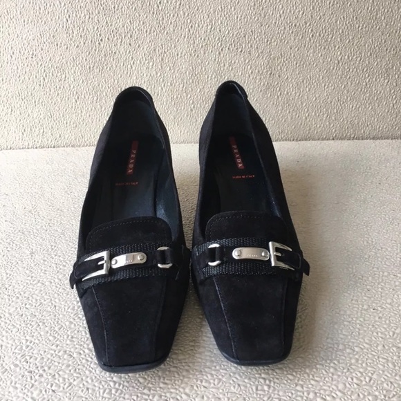 Prada Suede Leather Black size 36 Made in Italy - Picture 3 of 4