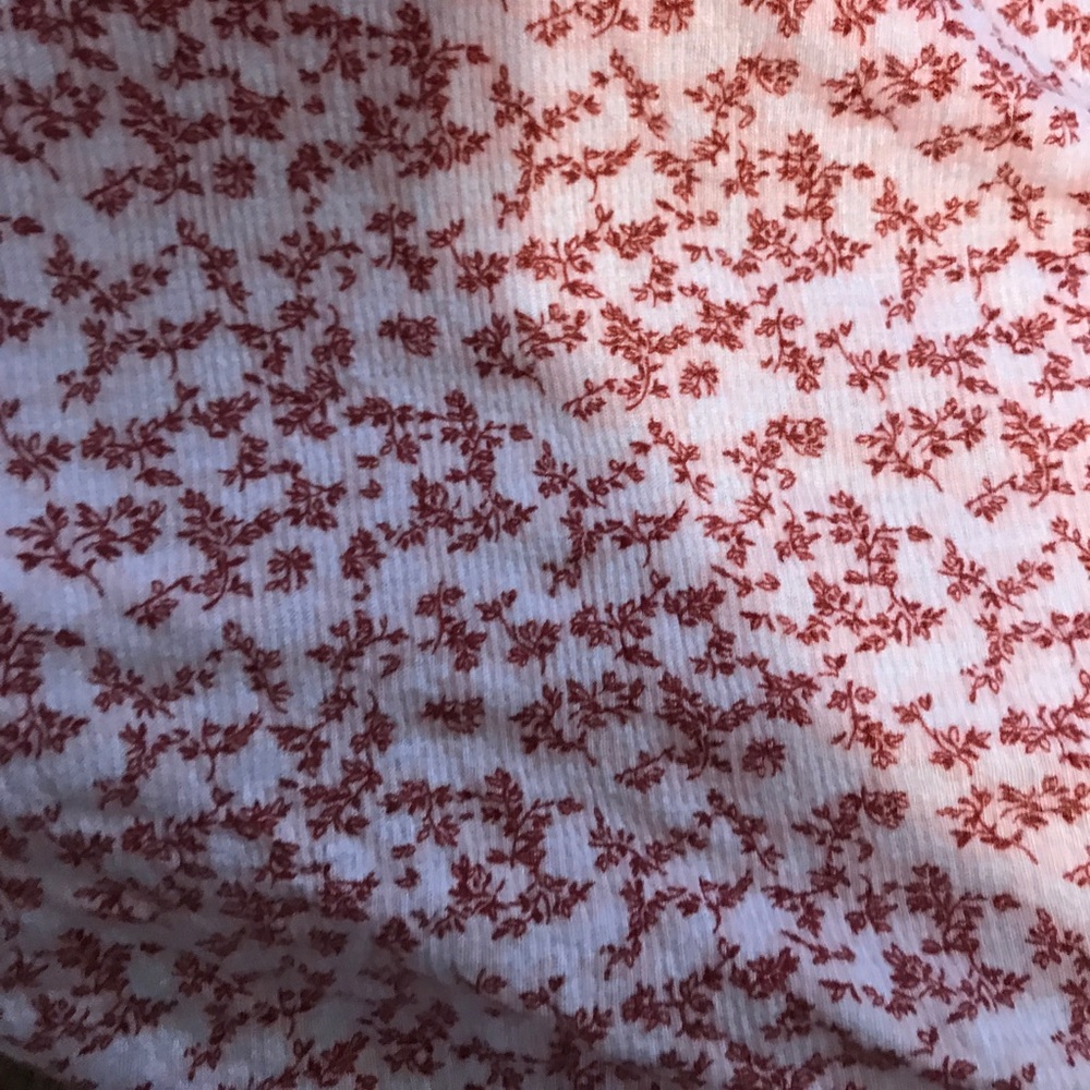 Off the shoulder floral shirt