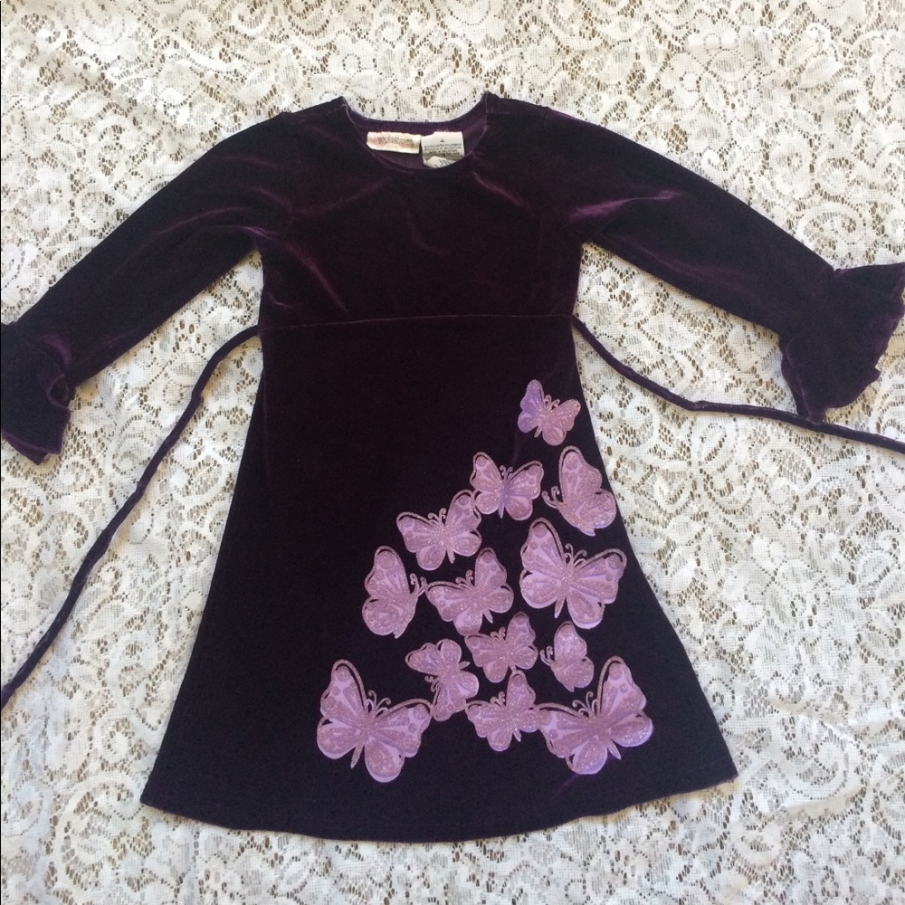 Toddler Velvet Long Sleeved Dress