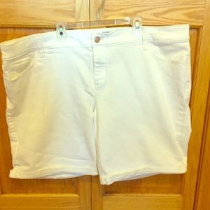 White Jean Shorts