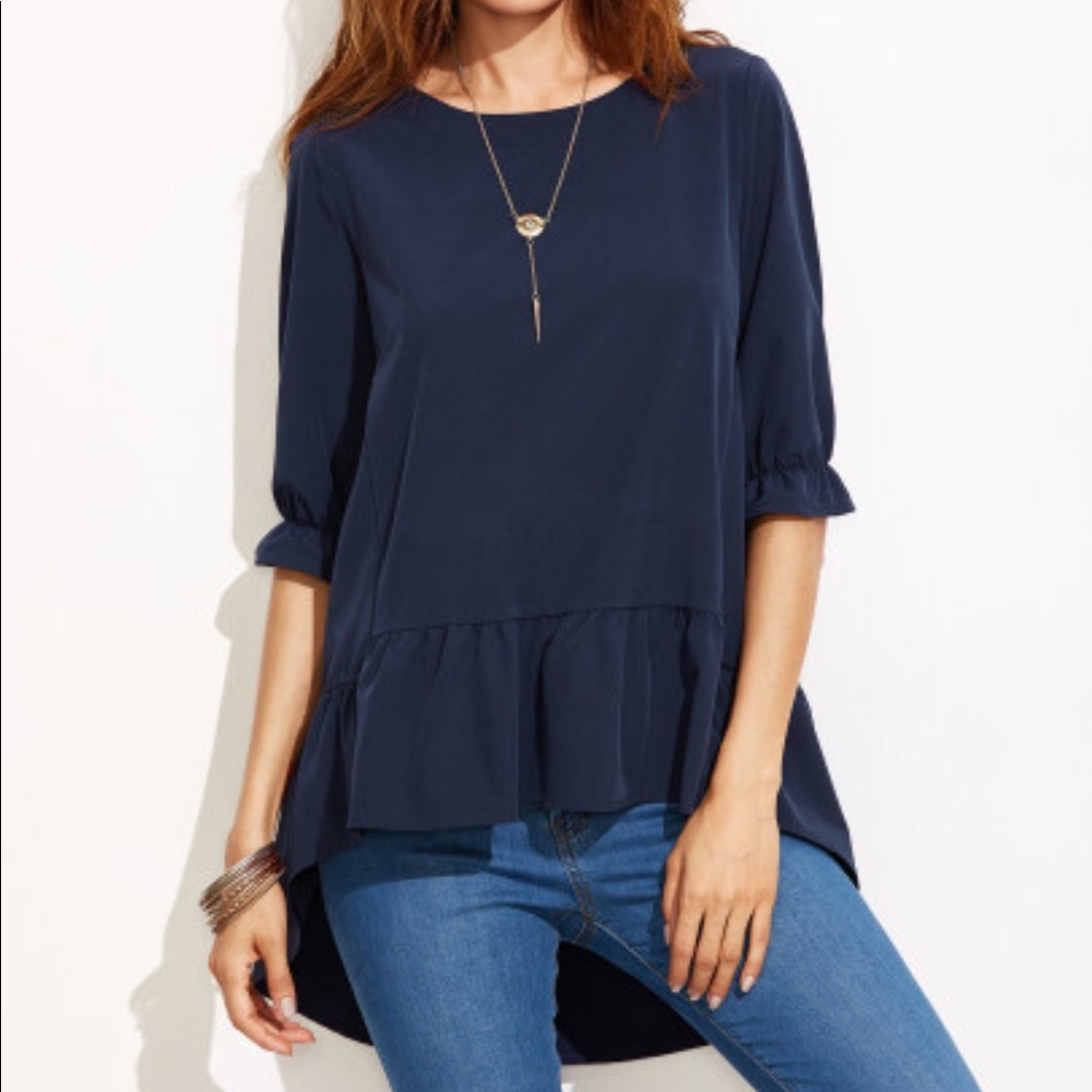 •Navy tunic•
