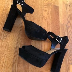 Black high platforms