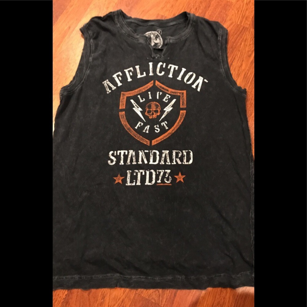 Affliction sleeveless shirt