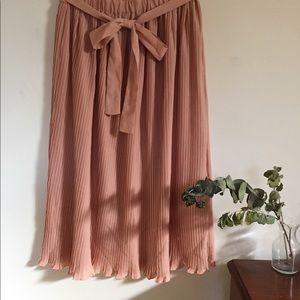 Pleated Midi Anthropologie Skirt