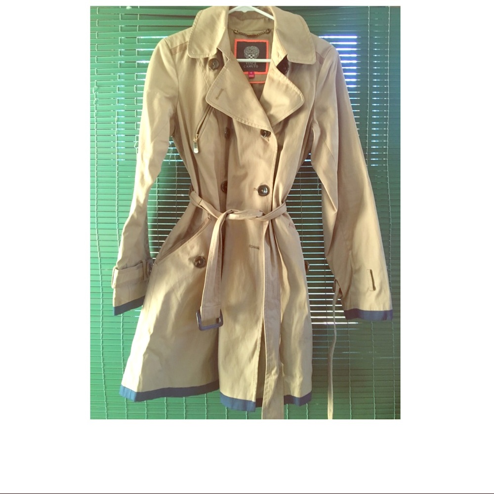 Vince Camuto Johanne Khaki/blue trench jacket!