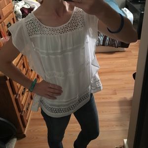 Beautiful white short sleeve blouse