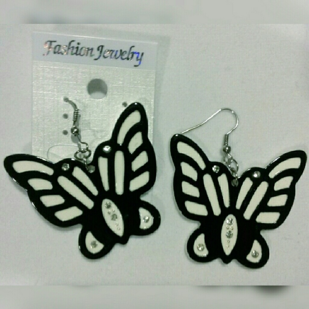 New enamel butterfly earrings