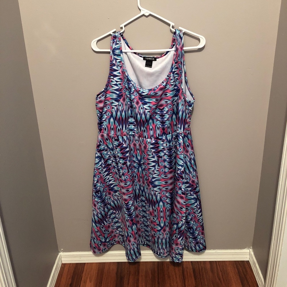 Torrid Multi-color skater dress