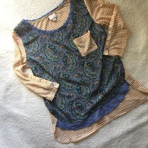 Anthropologie Postmark 3/4 sleeve tee