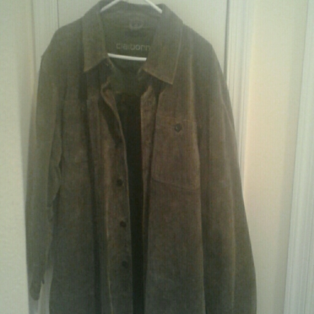 Suede shirt jacket