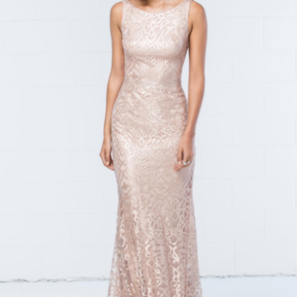 Worn once- gold sequin WToo dress size 6