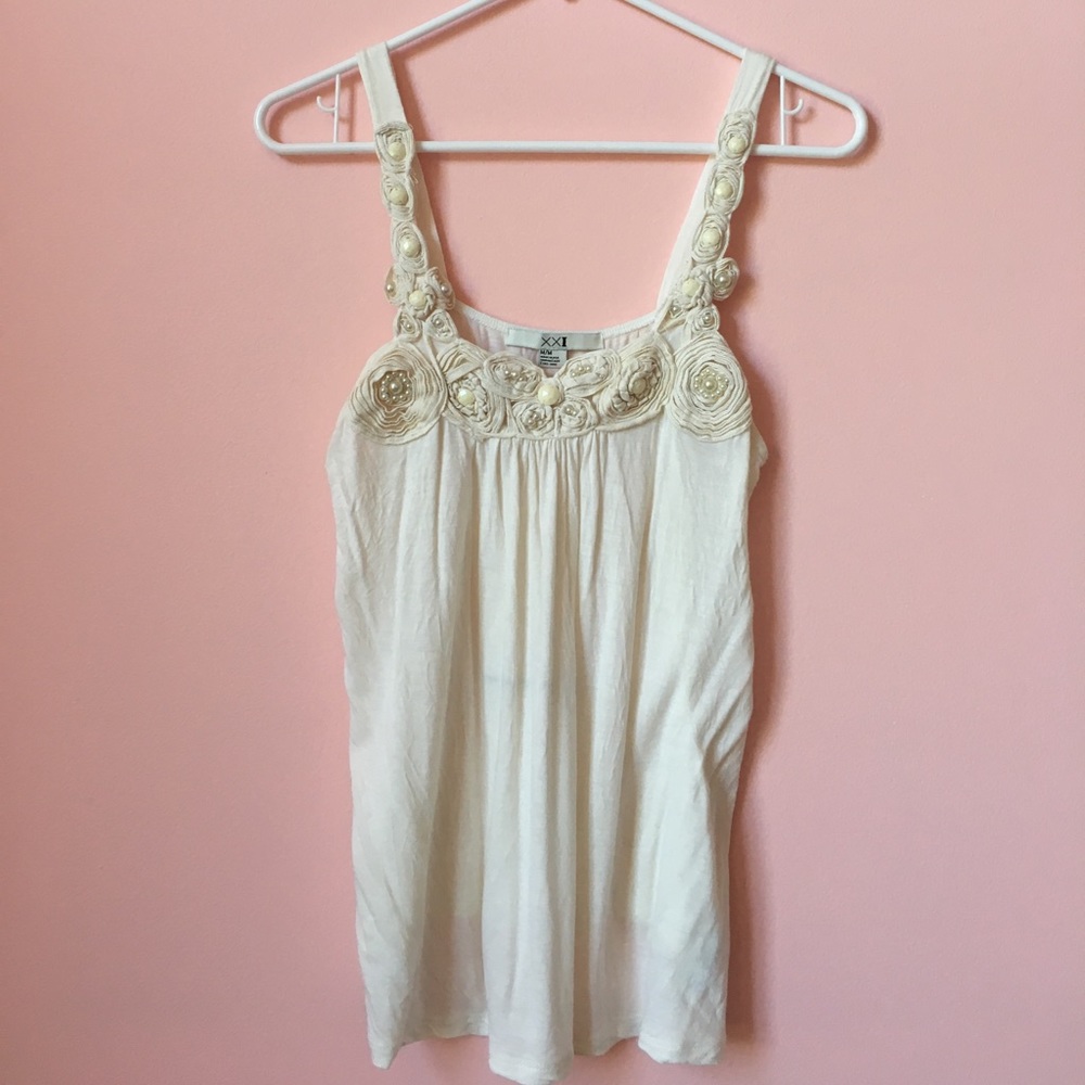 Floral Cream Tank