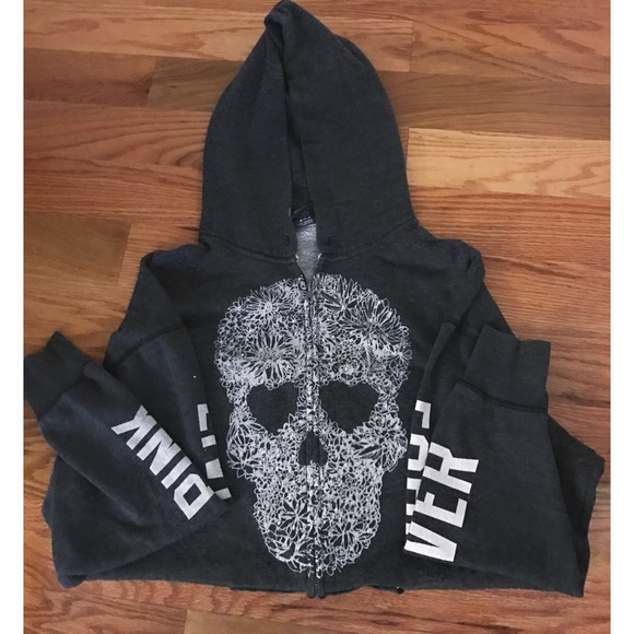 PINK Victoria's Secret Tops - 💀✨VS RHINESTONE SKELETON ZIP UP☄️💀✨