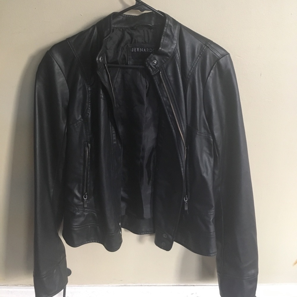 Bernardo Black Leather Jacket