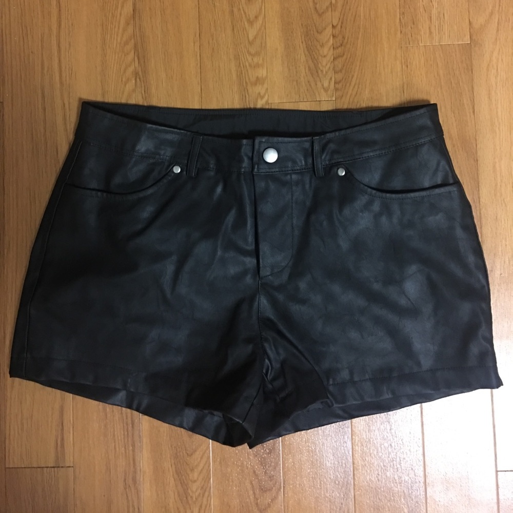 Leather shorts