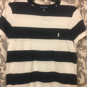 Navy and White Ralph Lauren Top