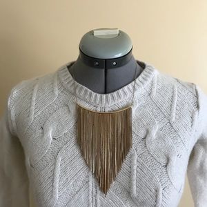 H&M Gold Fringe Statement Necklace H&M Gold Fringe Statement Necklace