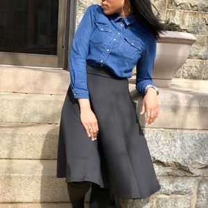 Denim “Button” Down Top