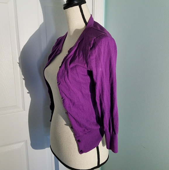 Purple J.Crew Cardigan - Picture 3 of 6