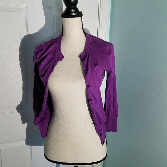 Purple J.Crew Cardigan - Picture 5 of 6