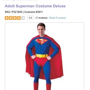 Men's superman deluxe costume - Large