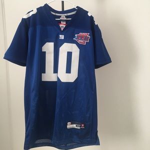 NY Giants Eli Manning replica jersey.